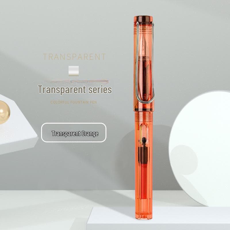 Colorful Student Fountain Pen with Replaceable Ink Capsule for Calligraphy and Correct Writing Posture +30 Black Ink Cartridges