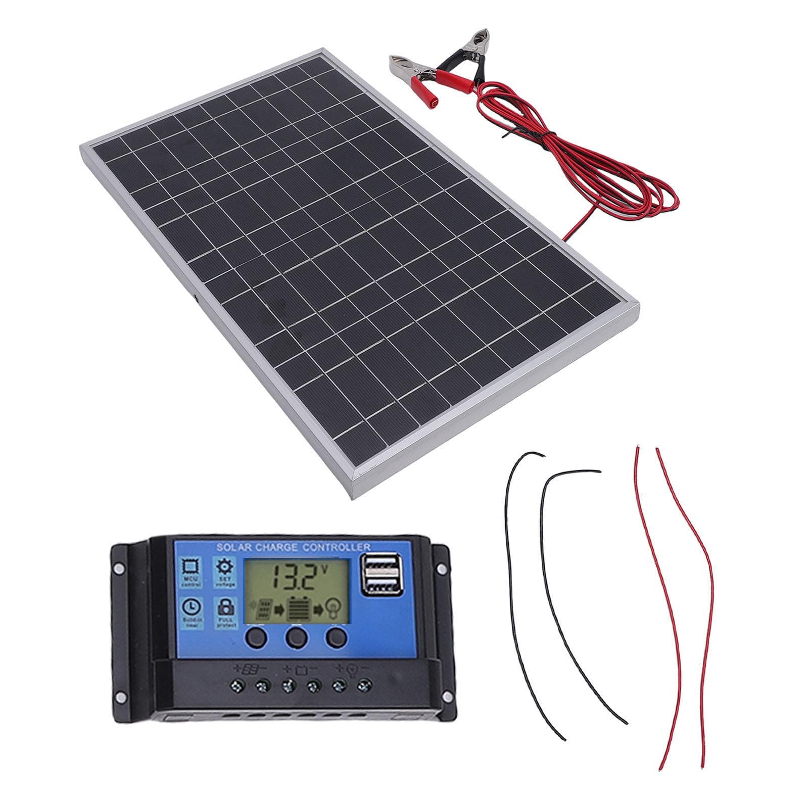 Solar Panel 10W 12V Polycrystalline Silicon Solar Panel with Controller for Camping Outdoor