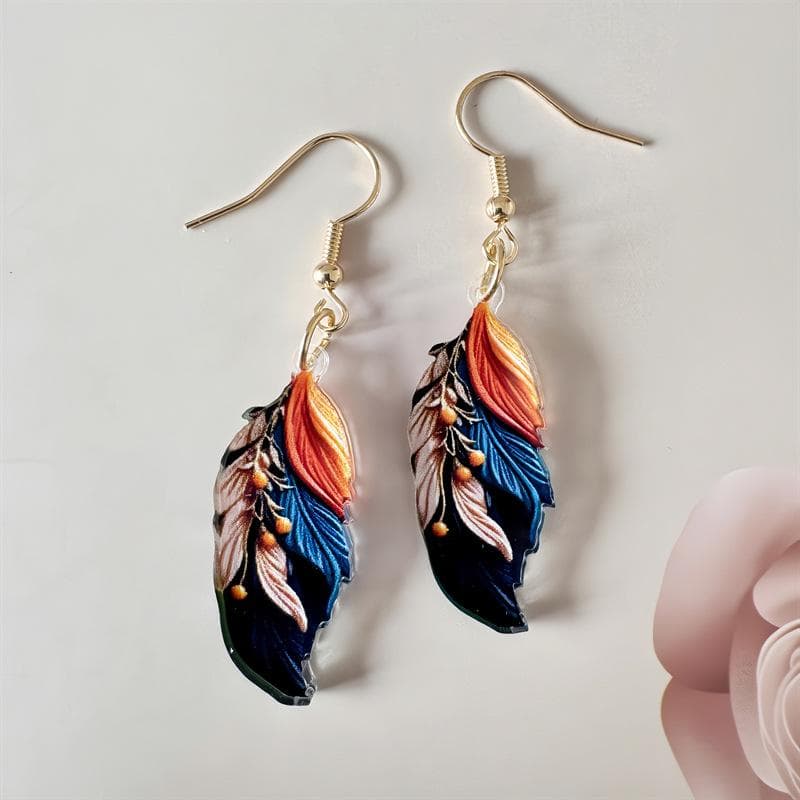 Vintage Pine Cone Earrings multicolour