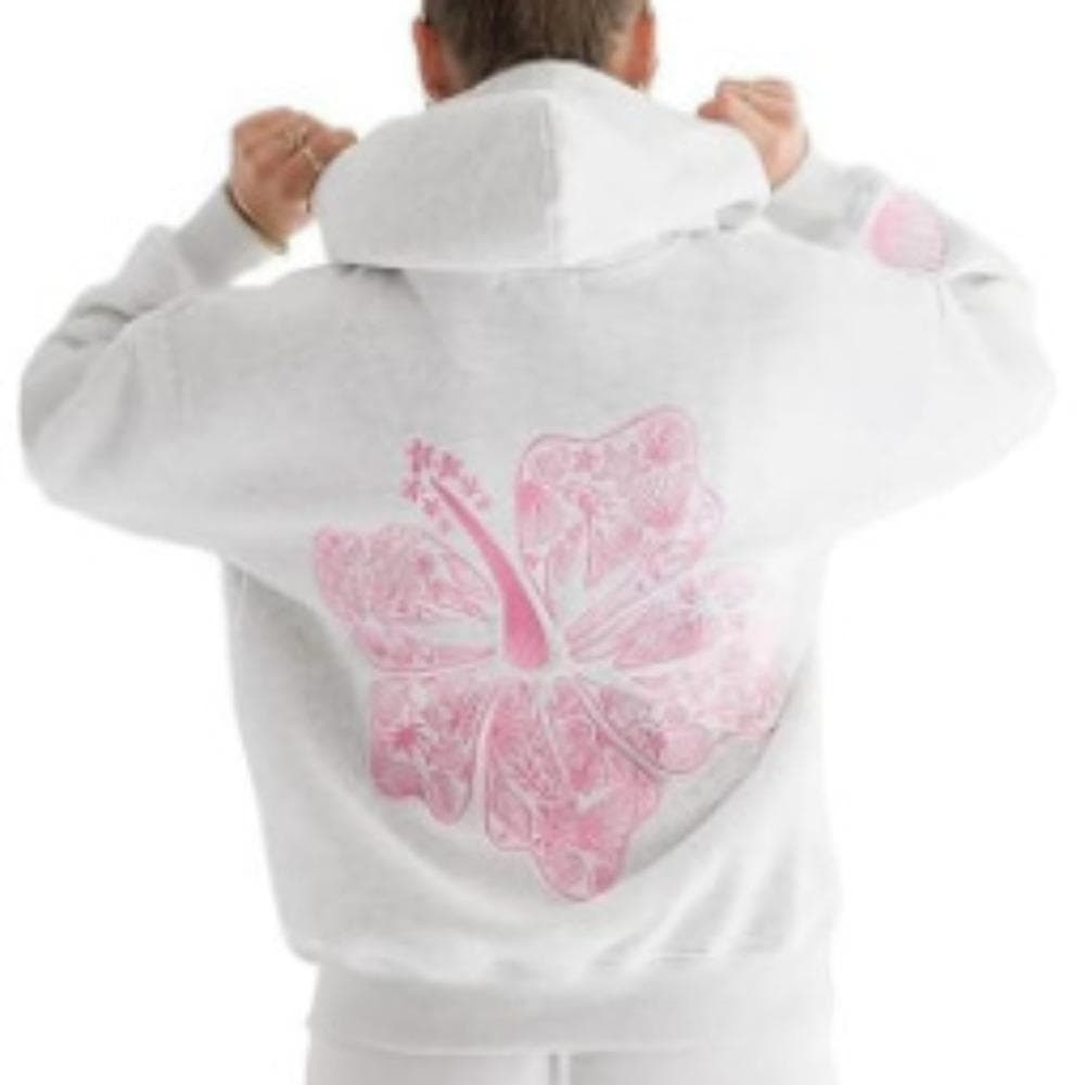 Women's Spring and Summer Long-sleeved Hoodies, Fashionable Printed Loose and Comfortable Hoodies XS white