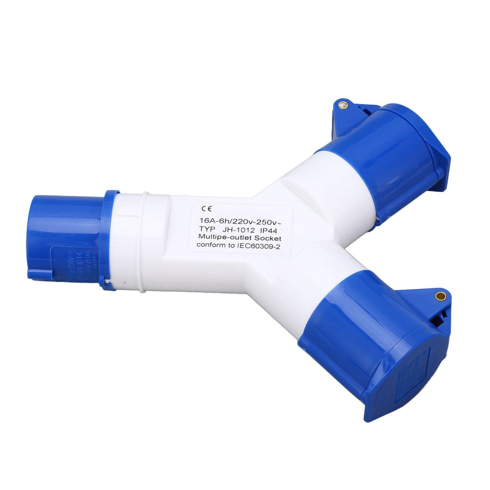 220?250V 3Pin Industrial Waterproof Plug 16A Y Shape Aviation Plug Socket with Dust Cover for Ship