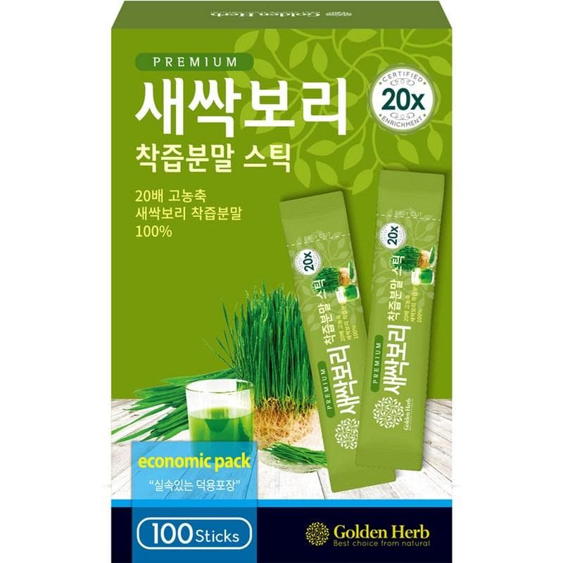 Golden Herb Premium Barley Sprout Juice Powder, 1g, 100 pieces