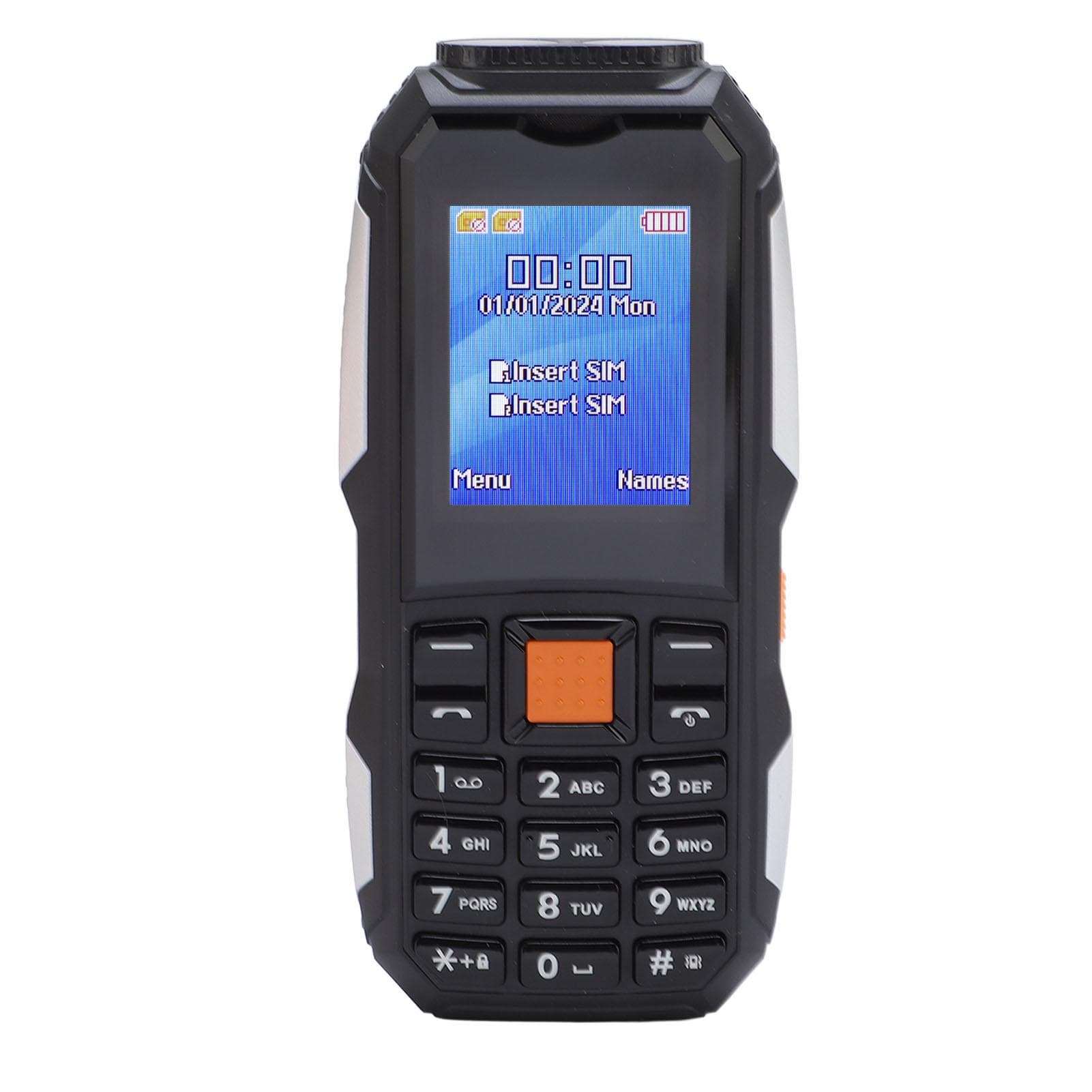 Seniors Cell Phone 1.77 Inch Screen 2G Network 4800mAh Battery Double SIM Senior Mobile Cell Phone black
