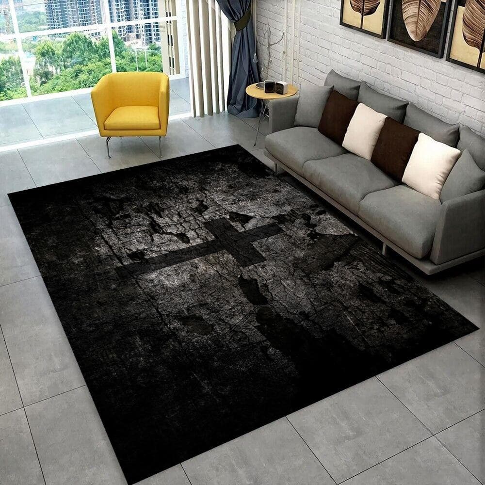 Holy Bible Cross Jesus Pray Area Rug,Carpet Rug for Home Living Room Bedroom Sofa Doormat Decor,kid Play Non-slip Floor Mat Gift 40cm x 60cm
