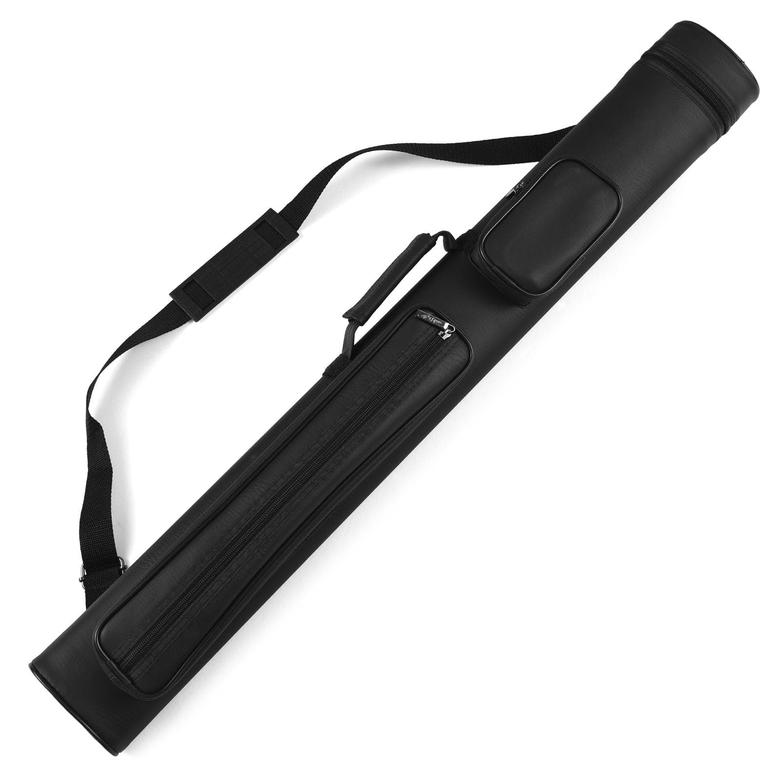 2X2 Hard Cue Case Billiard Pool Cue Stick Carrying Case Tube black