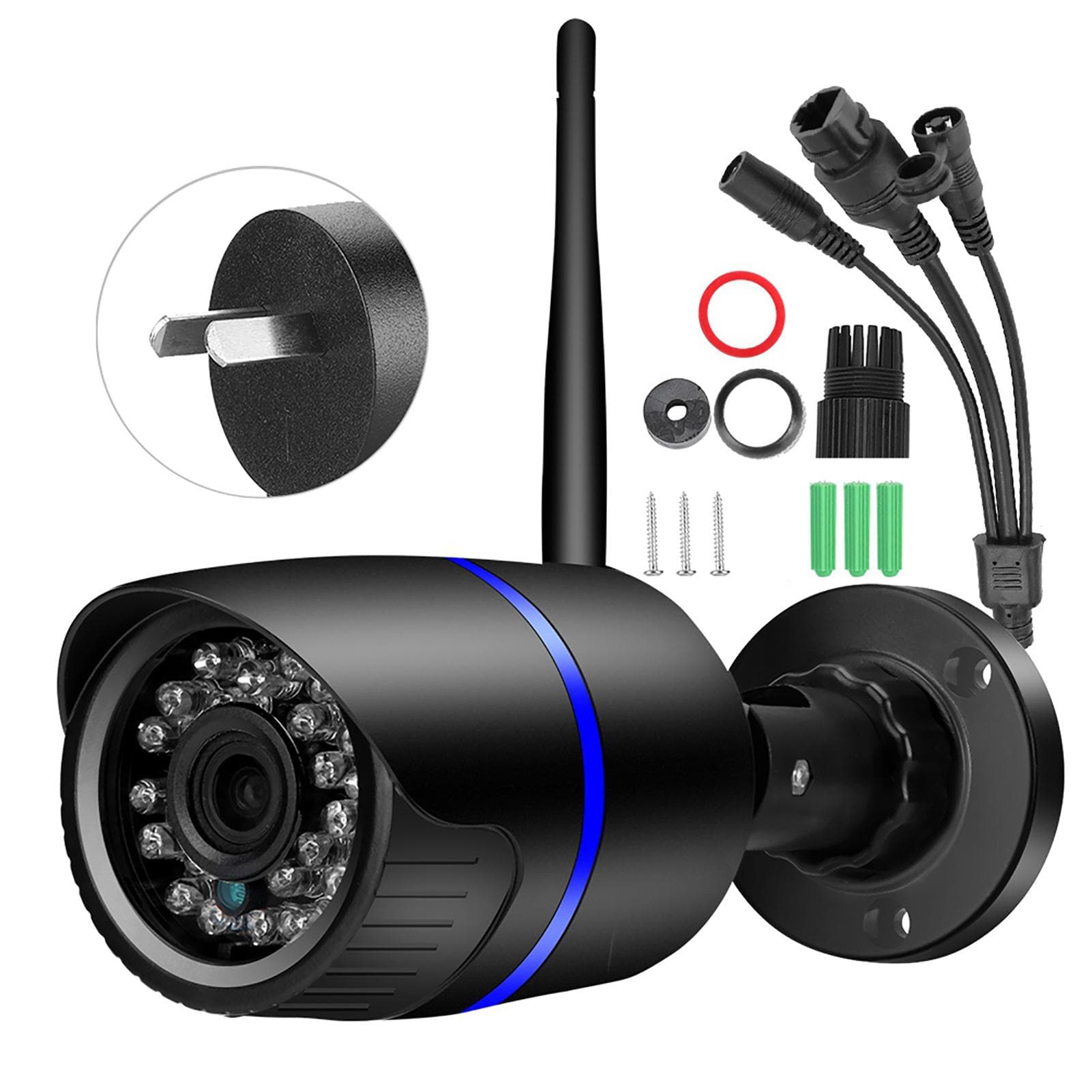 Q4 1080P WIFI Camera 24 IR LED Outdoor Waterproof CCTV Home Security System