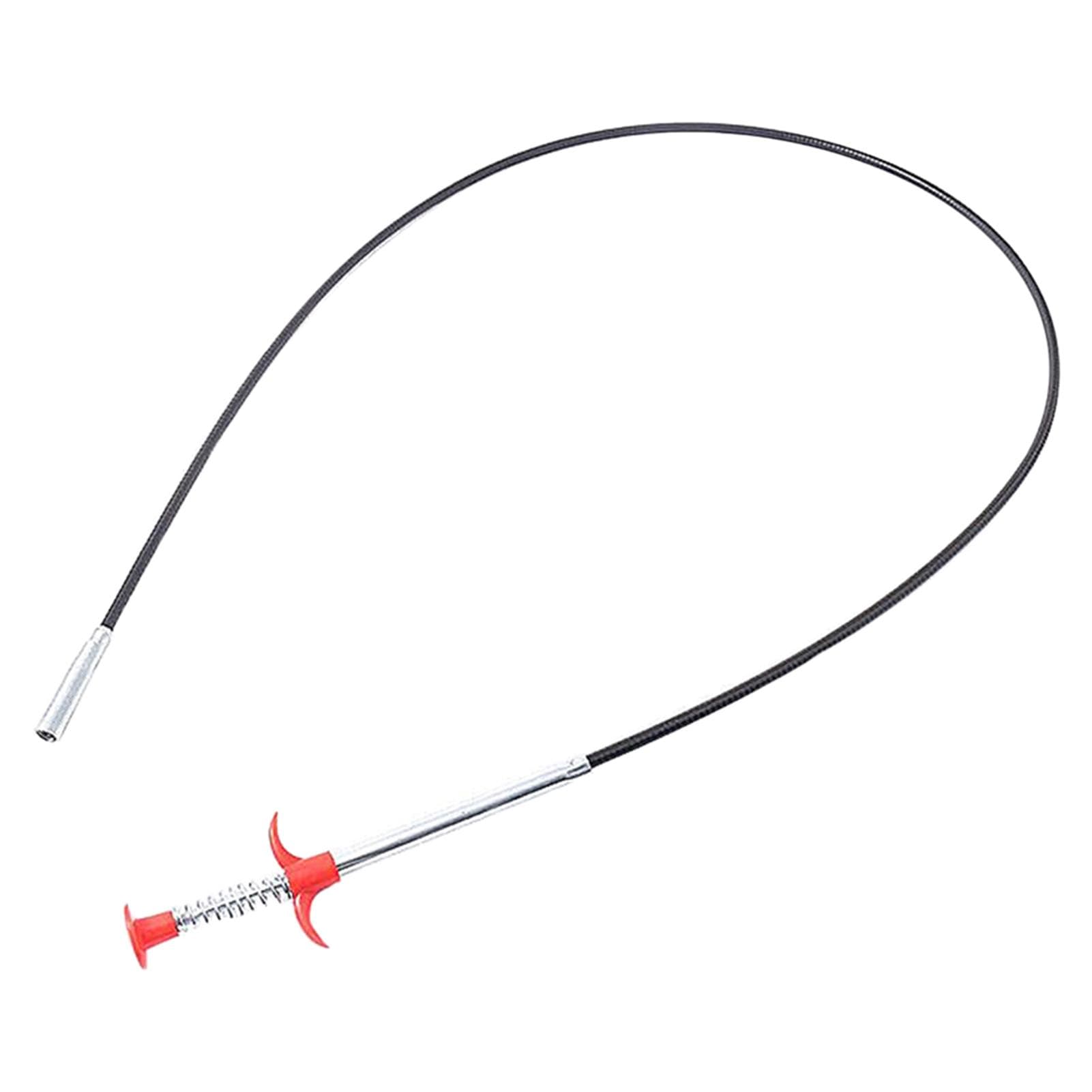 Plumbing Drain Snake Clogged Drains Snake Auger Hair Clog Remover Shower Toilet Sink Cleaner 0.9m