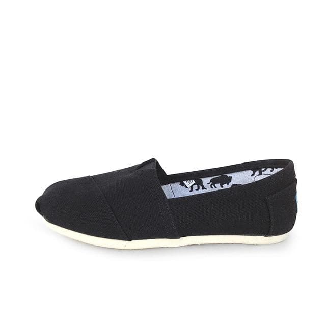 Unisex Classic Comfortable Canvas Shoes Spring and Summer High Quality Casual Breathable Flat Shoes Men's Canvas Shoes 38 black