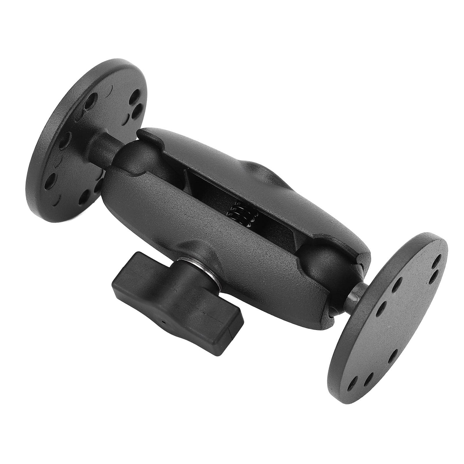 1inch Double Ball Mount with 2 AMPS Round Plates Aluminum Alloy Fish Finder Mount with 3.5inch