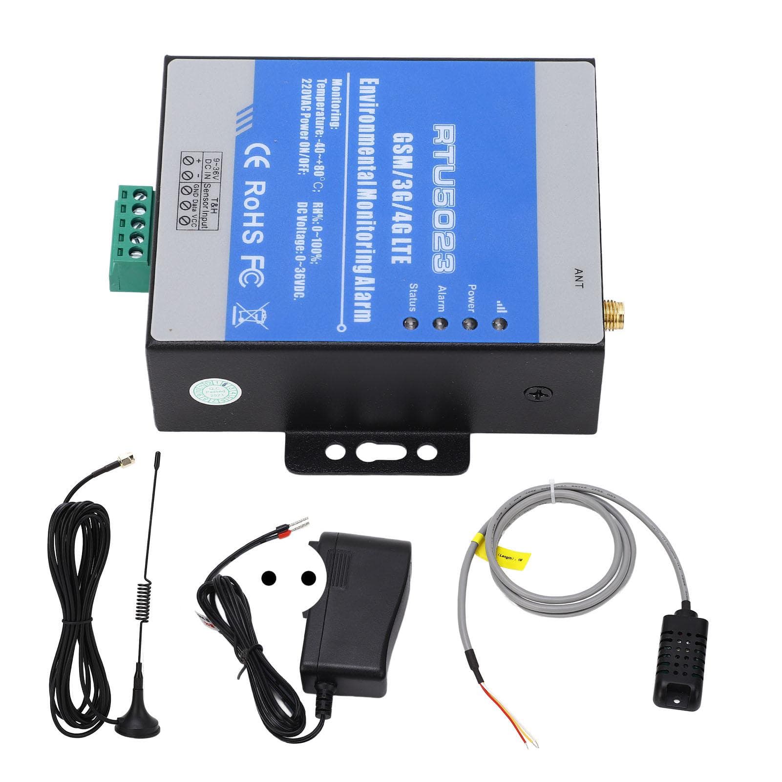 Environmental Monitoring Alarm GMS 3G 4G LTE Temperature Humidity Power Off Alarm with Sensor