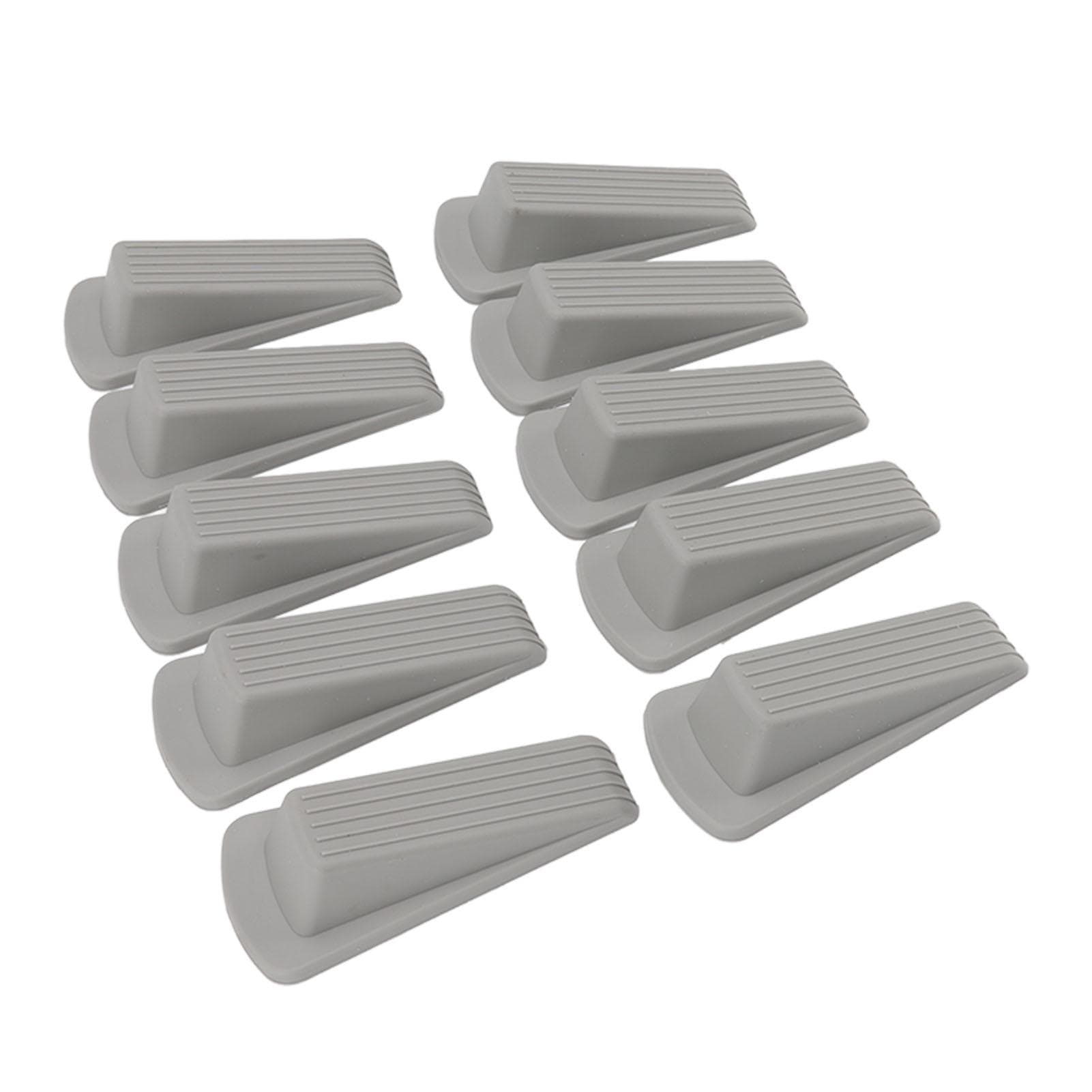 10Pcs Door Stoppers Thick Flexible Anti Slip Durable TPR High Stability Door Wedge for Home