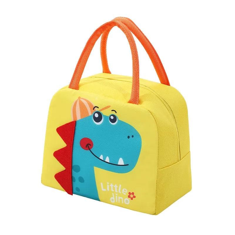 Cartoon Children's Lunch Bag Thermal Insulation Aluminum Film High Quality Waterproof Oxford Cloth Portable Lunch Bags Tote New yellow