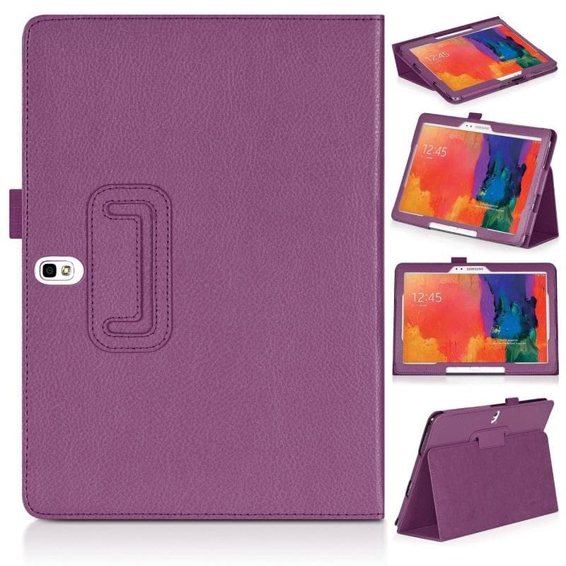PU Leather Flip Stand Cover For Samsung Galaxy Note 2014 Edition 10.1 P600 P605 Magnetic Smart Case Tab Pro 10.1 T520 T521 T525 Note P600 10.1 purple
