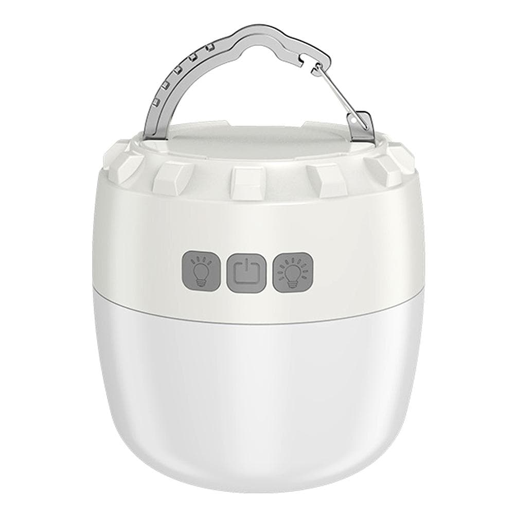 LED Camping Light Multifunctional Campsite Lantern Portable Tent Lamp USB Rechargeable & Waterproof beige