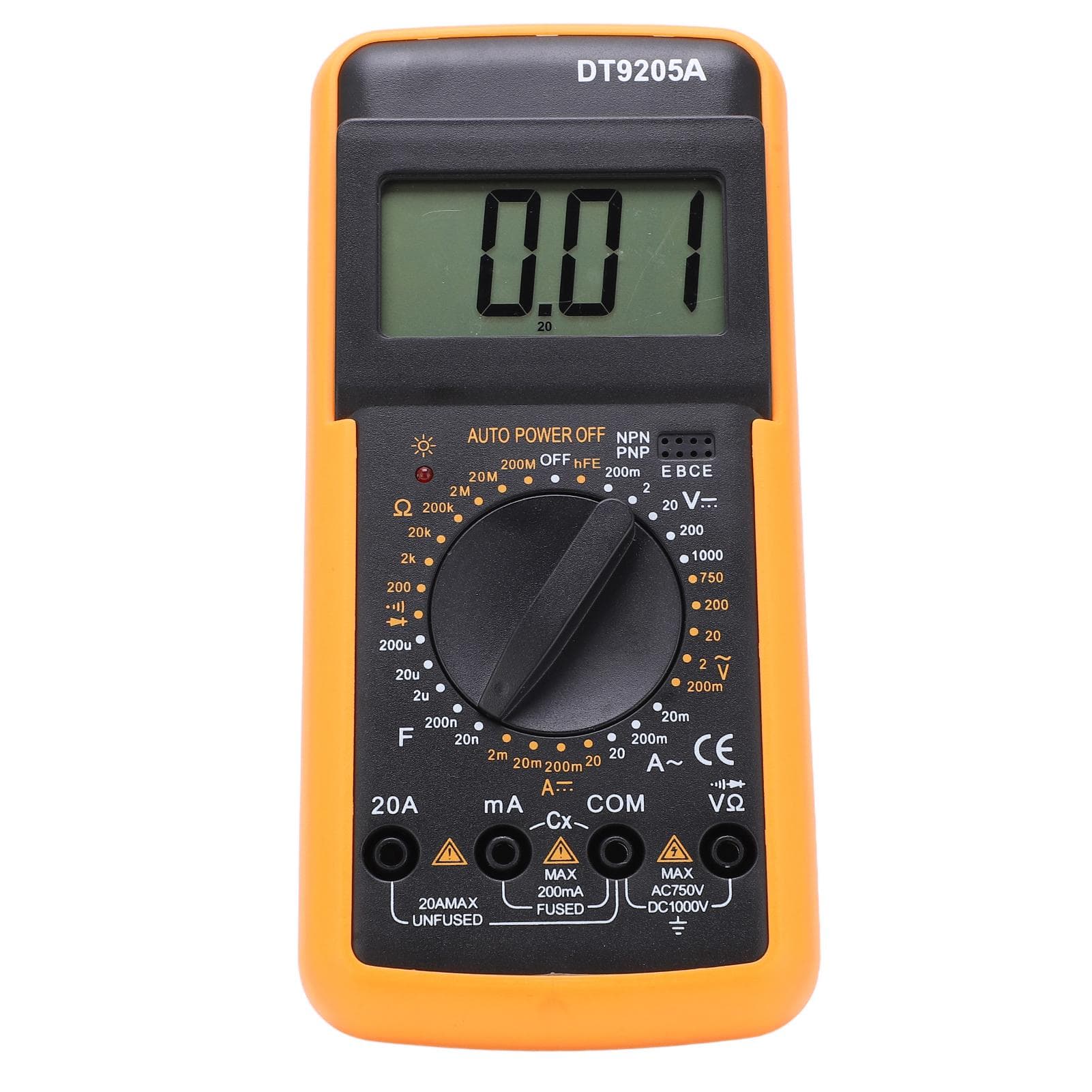 DT9205A Multimeter Digital Universal Meter Multifunctional Electrical Tester with High Accuracy