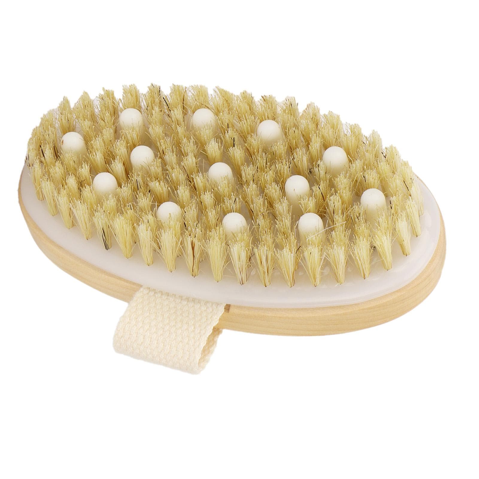 Body Brush Scrubber Wood Frame Massage Exfoliating Dry Body Brush for Lymphatic Drainage