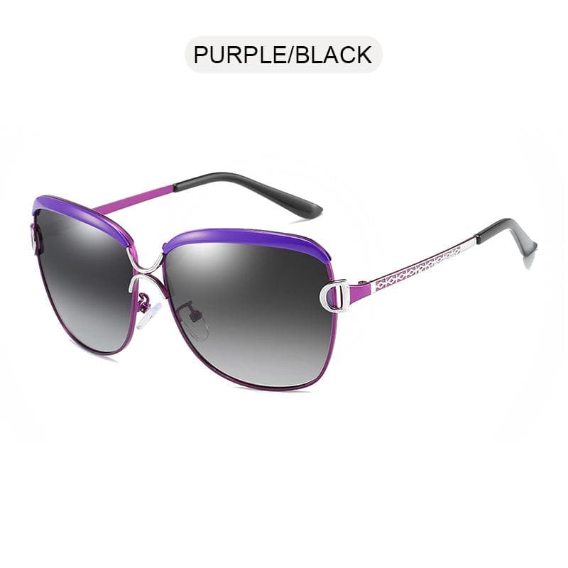 Luxury Oversized Sunglasses Women Metal Vintage UV400 Anti Glare Big Ladies Sun Glasses for Driving