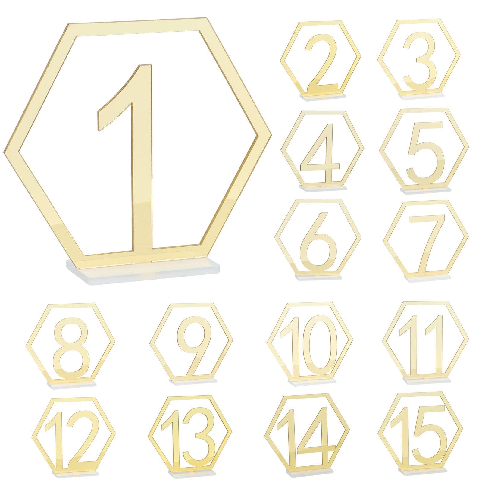 Digital Acrylic Mirror Table Number Wedding Supplies Table Decoration
