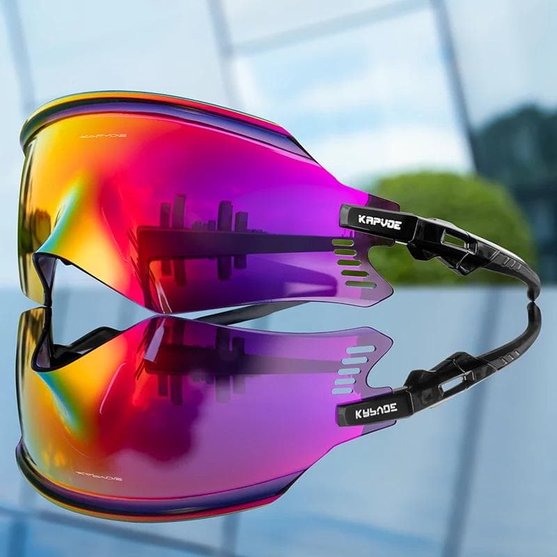 Kapvoe Cycling Sunglasses UV400 MTB Eyewear for Outdoor Sports Bike Goggles Men Women 1LENS