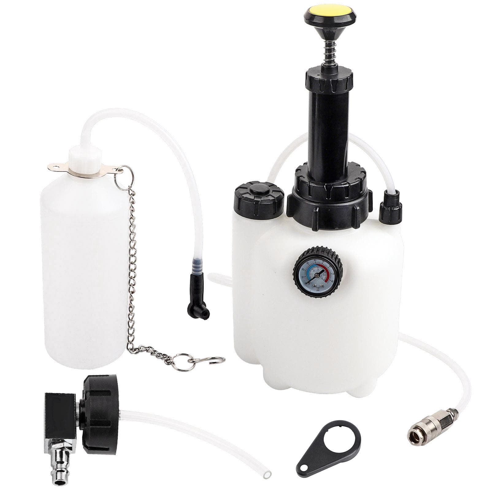 3L Capacity Manual Brake Clutch Fluid Bleeder Bleeding Tool with Universal Adapter