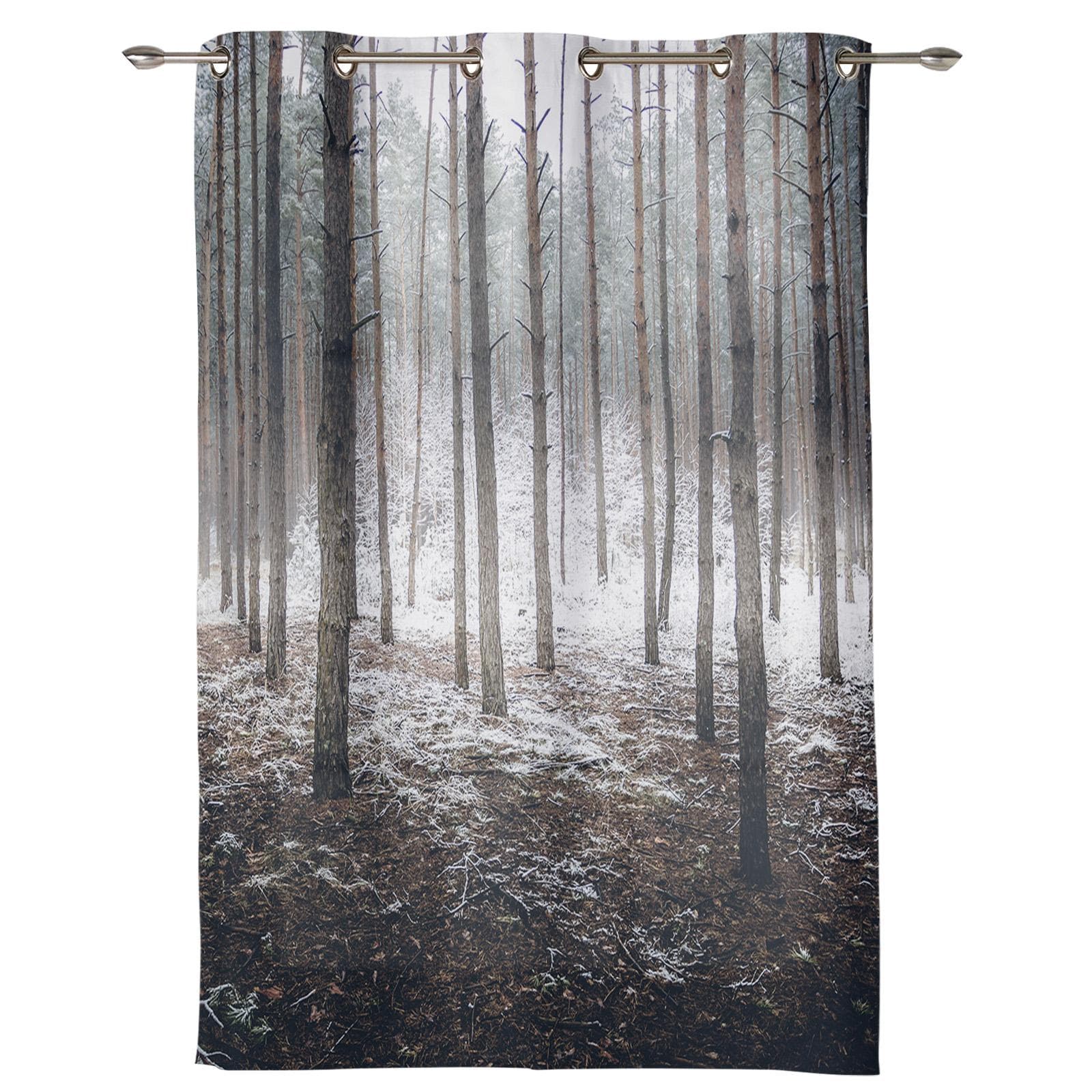 Traditional Chinese Painting Window Curtains For Living Room Bedroom Luxury Modern Kitchen Curtains Fabric Drapes 135W x 60H(cm) x1