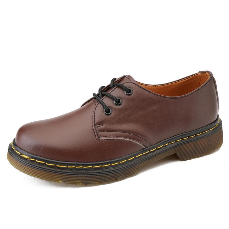 High-quality Thick Bottom Men Shoes Outdoor Beef Tendon Outsole Genuine Leather Work Shoe Casual Large Size Lace Up Oxford Shoes 39 brown