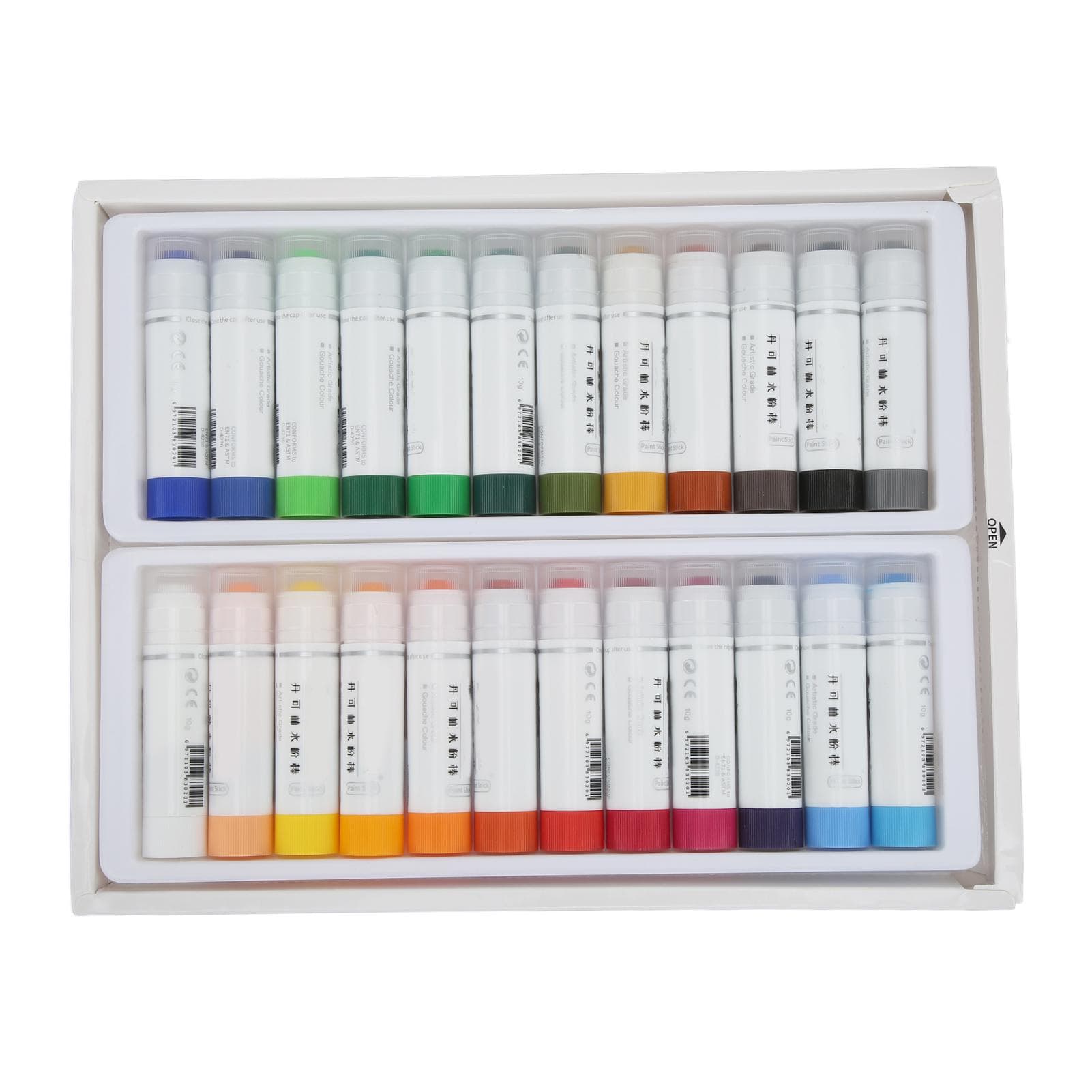 Paint Sticks Paint Smoothly Bright Colors 24 Colors Graffiti Sticks for Graffiti Dry Wet Painting