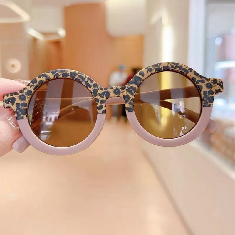 New Splicing Color Round Cute Kids Sunglasses UV400 Protection for Boys Girls 1-7 Years Old Baby Sun Glasses