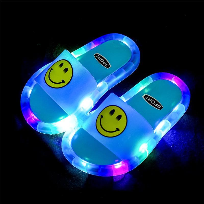 Children's Slippers Summer Cute Boys and Girls Baby Cartoon Flashing Lights Slippers Soft Bottom Indoor Non-slip 30/31