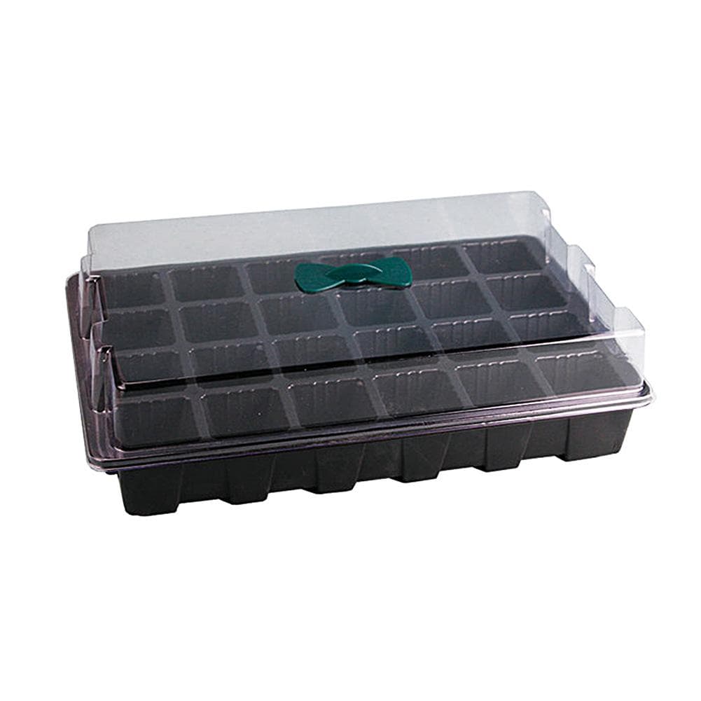 3 Pack 24 Cells Seedling Nursery Tray Plastic Flower Garden Nursery Pot Planting Seed Tray Kit With black