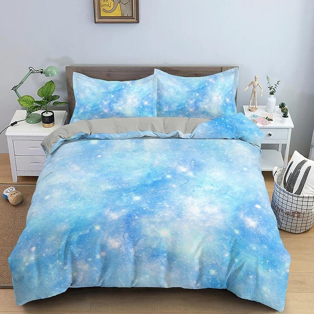 3D Starry Sky Duvet Cover Set Luxury Galaxy Printed Bedding Set King Queen Full Quilt Cover With Pillowcase Bedroom Decor 70x133cm 2pcs