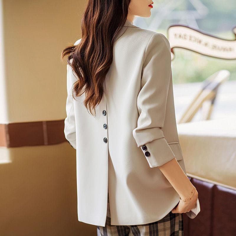 Stylish Casual Blazer Jacket for Women, Perfect for Spring and Fall Seasons XXXL white