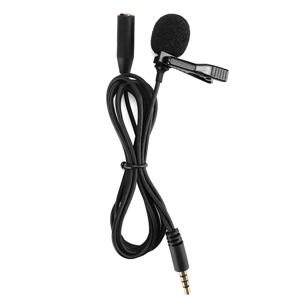 Mini Collar Clip Microphone with Connecting Hole for Mobile Phone Live Broadcast Recording Interview