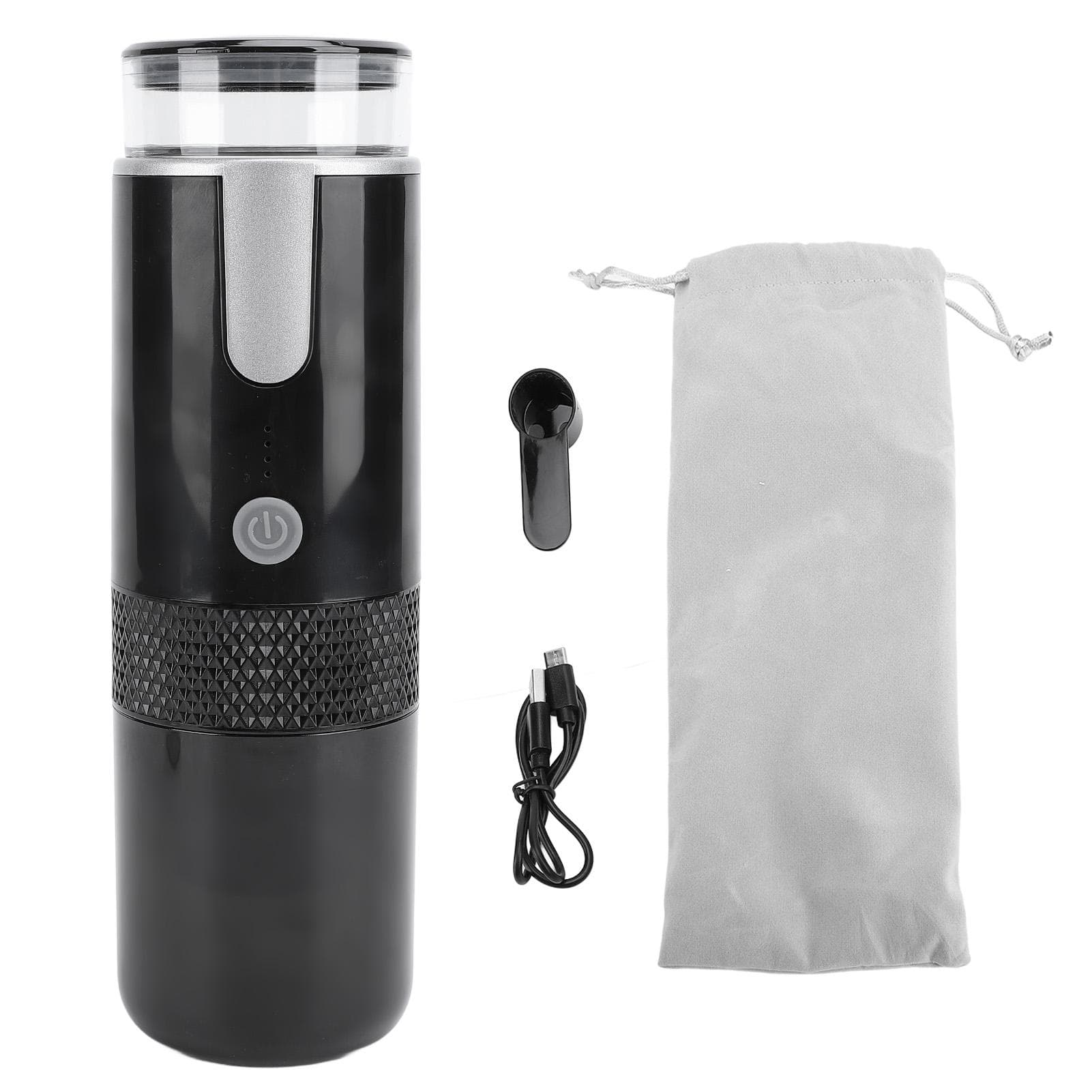 Electric Coffee Machine Portable Coffee Maker Compatible for K CUP Capsule for RV Hiking Office L black