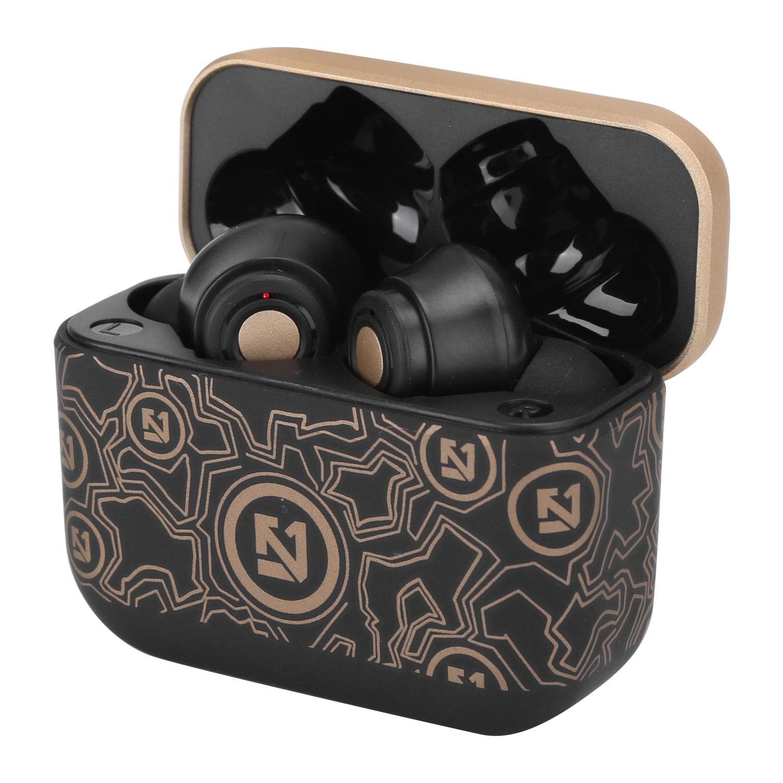 Ts100 For Bluetooth 5.0 Wireless Headset Sweatproof HIFI Stereo Sport Earphone with MicrophoneWhite black