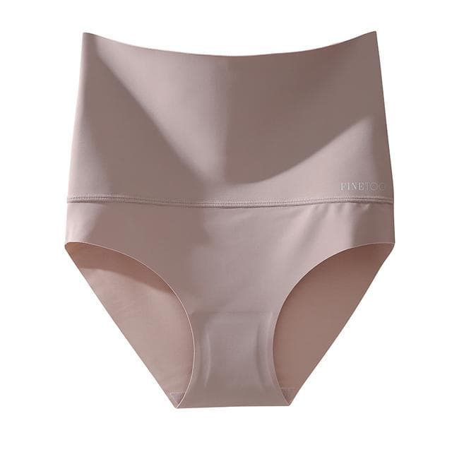 FINETOO High Waist Seamless Underwear Women S-XL Comfortable Panties Ladies Soft Briefs High-Rise Panties Female Panty Lingerie XL khaki