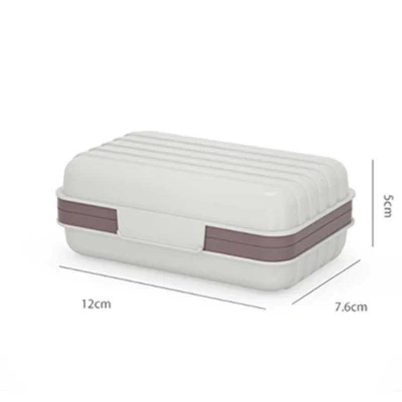 Bathroom Soap Dish with Lid Home Plastic Soap Box Keeps Soap Dry Soap Dish Travel Essentials white