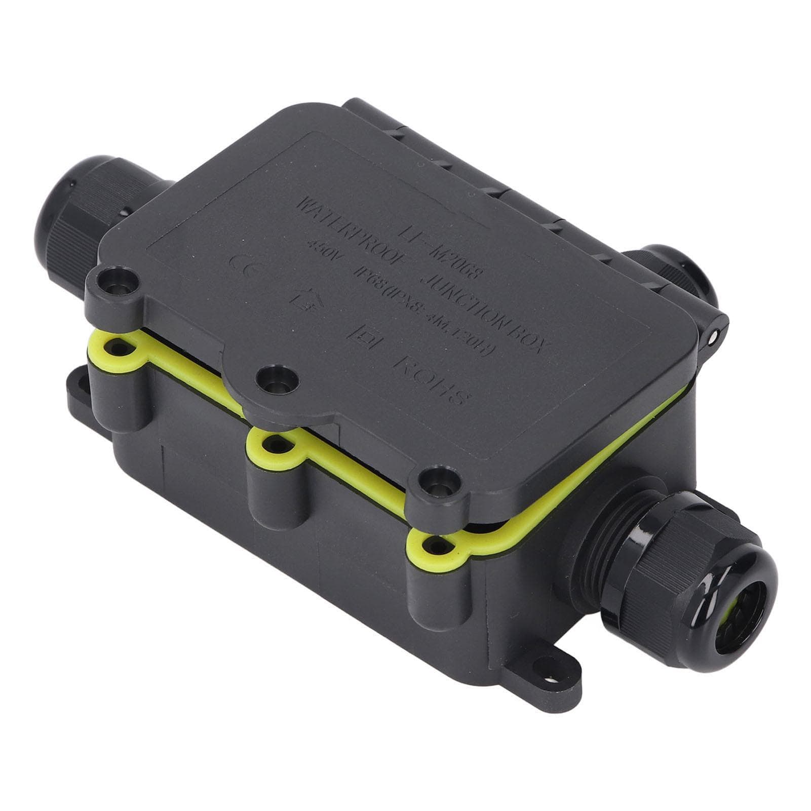 Water Proof Junction Box 3 Way IP68 Plastic External Electric Power Cord Box for Outdoor Lighting