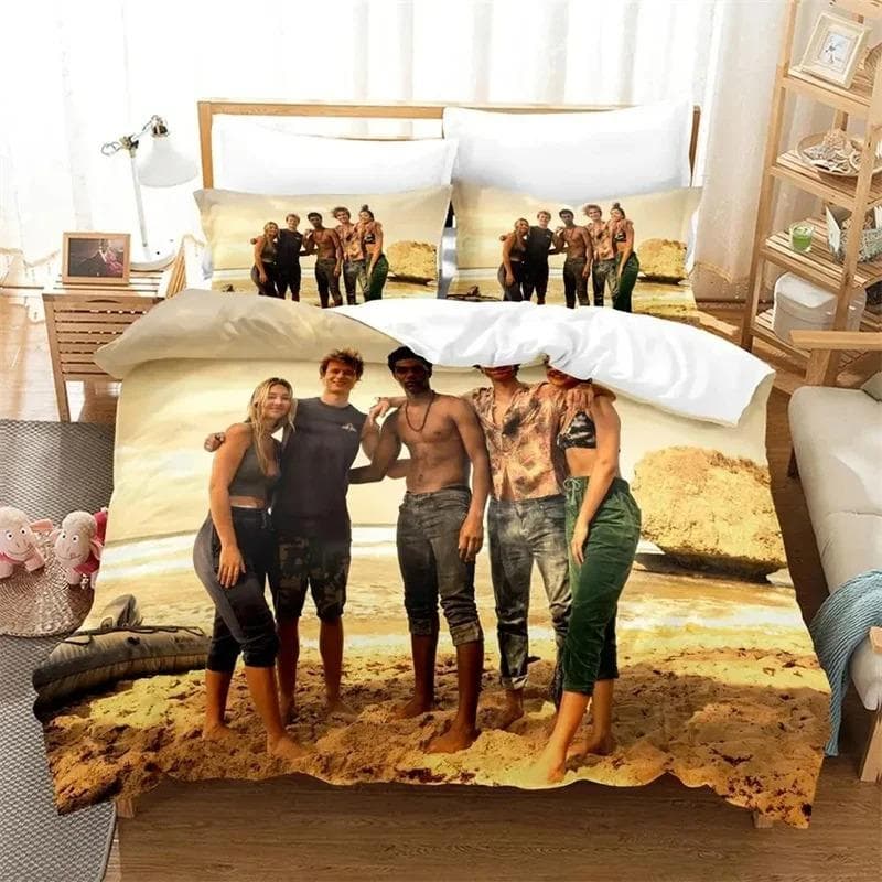 TV Outer Banks Bedding Set Boys Girls Twin Queen Size Duvet Cover Pillowcase Bed Kids Adult Fashion Home Textileextile 70x133cm 2pcs