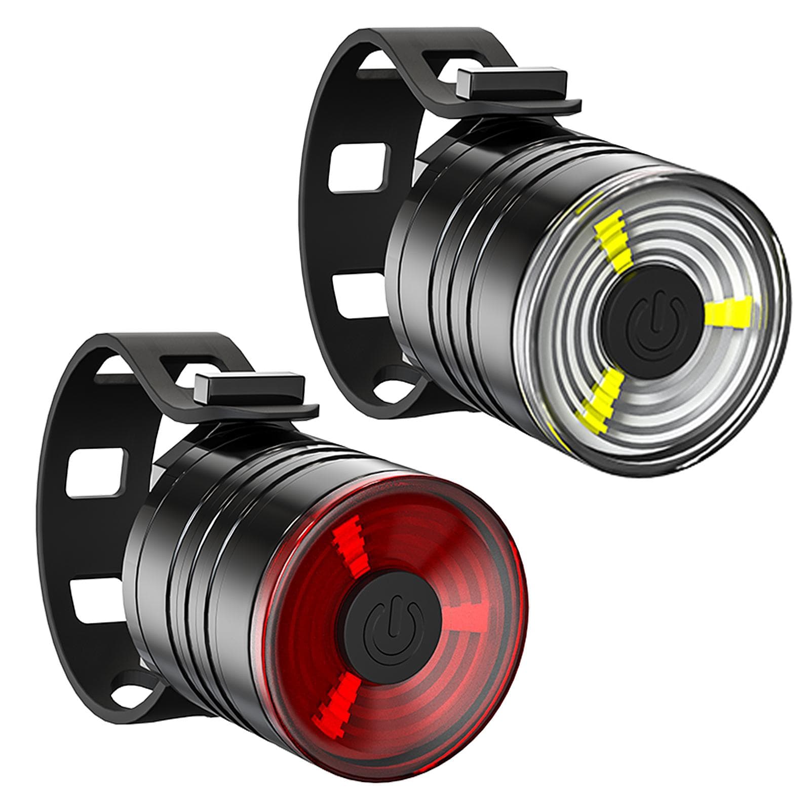 Bike Light Bicycle Headlight Tail Light Waterproof Cycling Handlebar Light Front Light Rear Bright 2pcs white/red