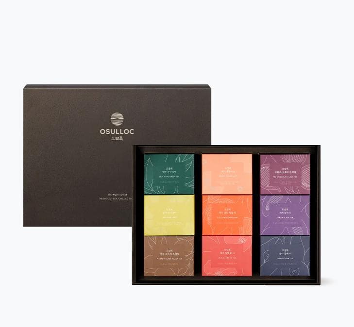 OSULLOC Premium Tea Collection – 9 Varieties, 90 Individually Wrapped Tea Bags 1 box (90 bags)