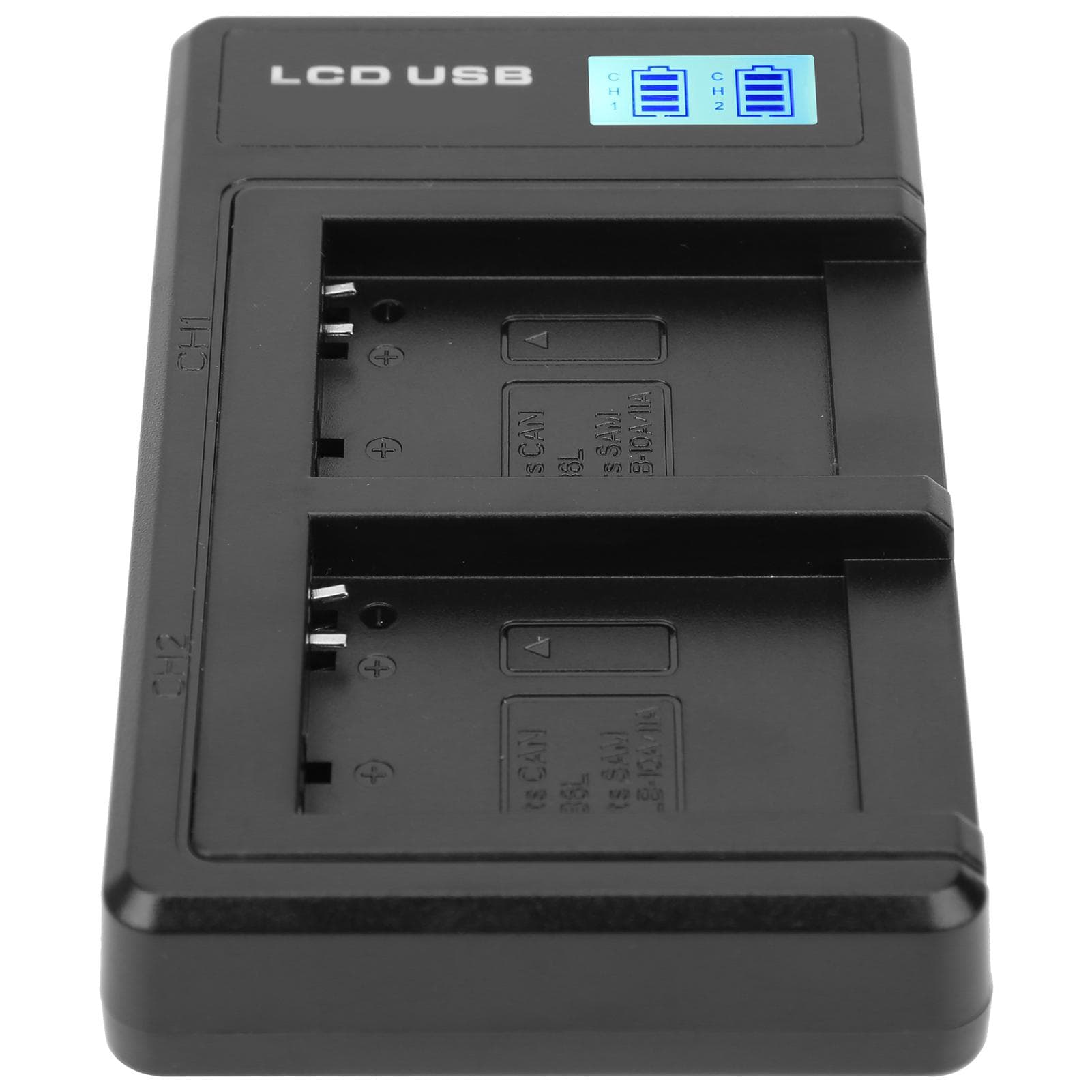 Portable Camera Battery Charger for NB‑6L USB Camera Dual Charger with LCD Display