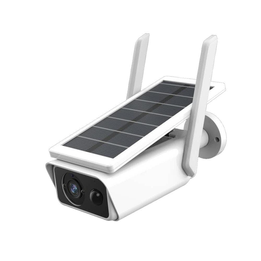 1080P Wireless HD Wide Angle Solar IP Camera Night Vision Infrared Motion Detection Home Outdoor Waterproof Wifi Monitoring 32/64/128G TF Card Without TF card