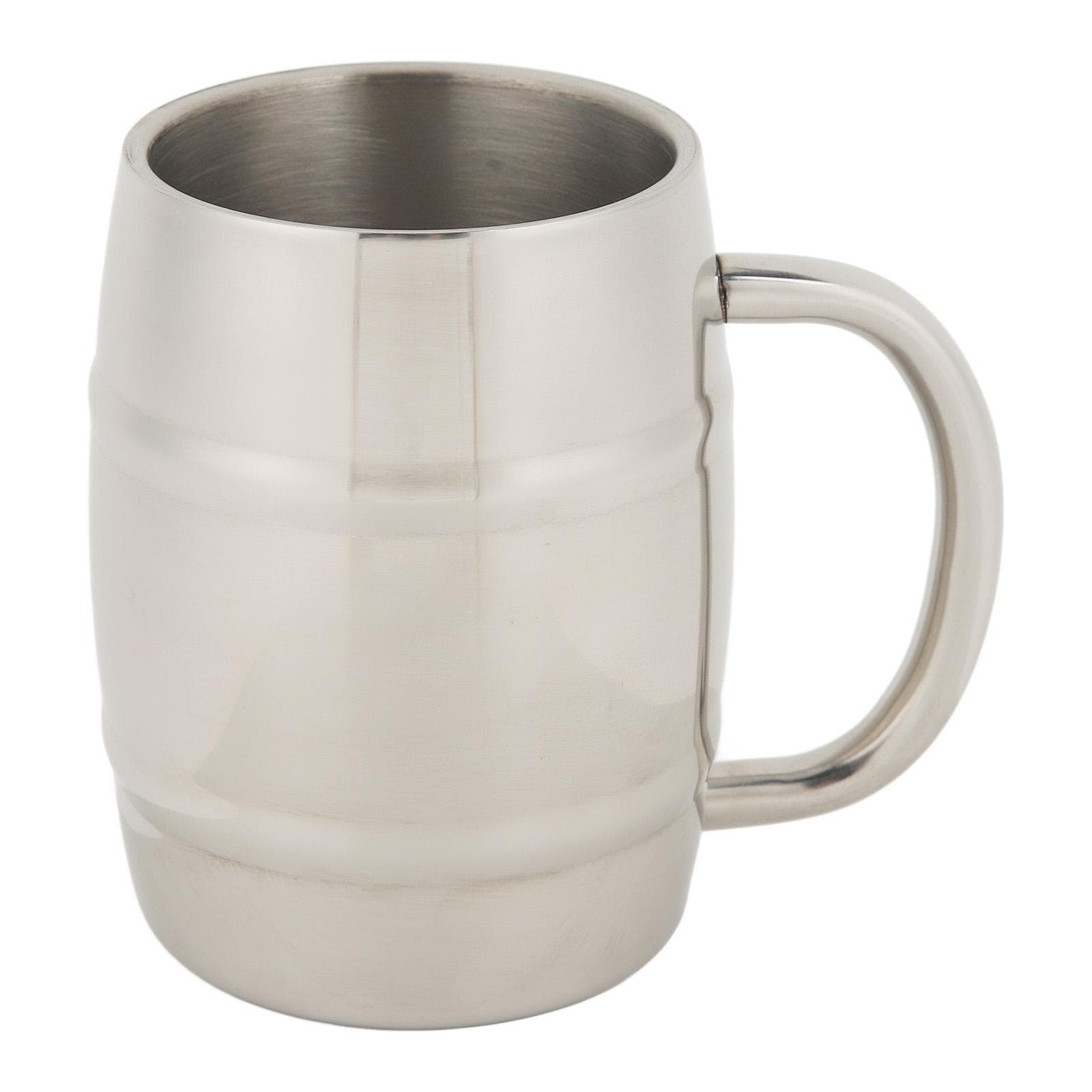 Coffee Mug 450ml Stainless Steel Double Layer with Handle Easy Maintenance Tea Cup for Beer