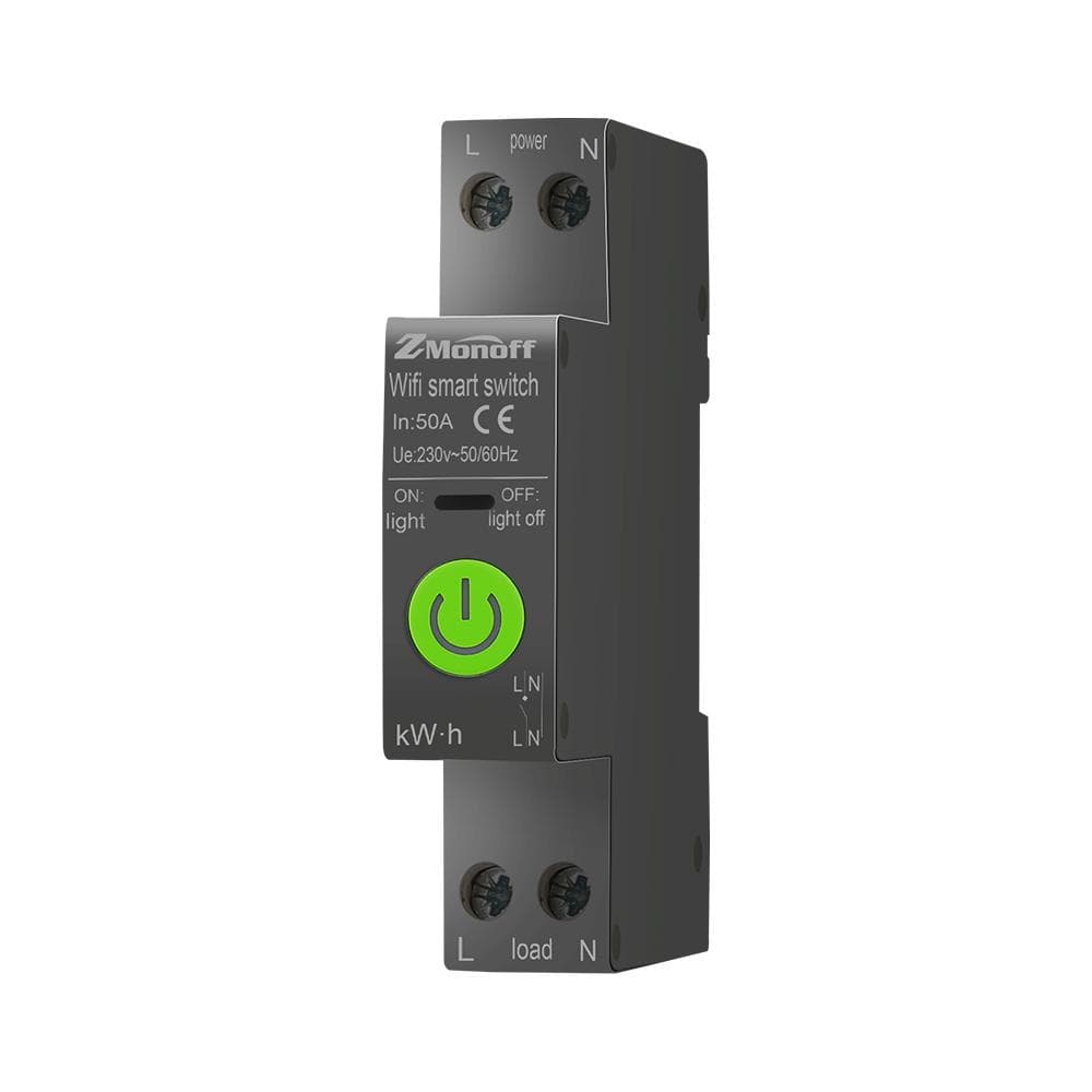 Smart Circuit Breaker Tuya APP WiFi Enabled Circuit Breaker Electricity Statistics Leakage Switch black