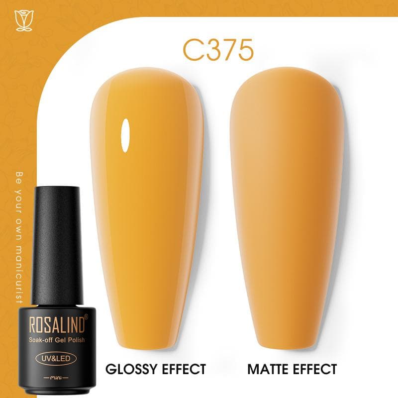 ROSALIND Nail Gel Polish Semi Permanent Varnish Hybrid UV Gel Polish Soak Off Nail Art Gel Top Base Coat Matt Top For Manicure Nail Art RA-C375
