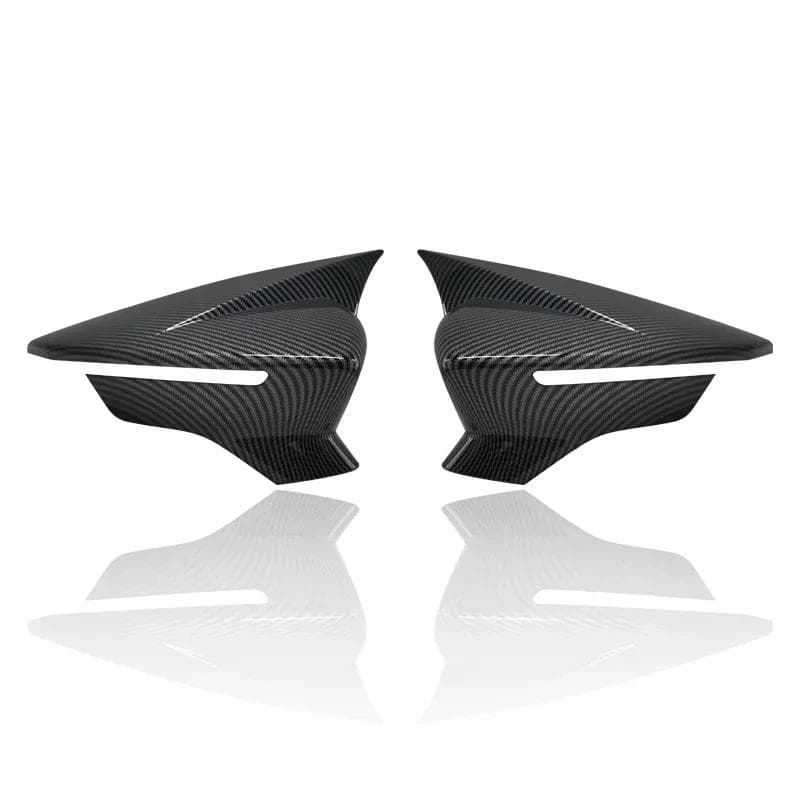 Carbon Fiber Black Car Rear View Door Wing Side Mirror Cover Caps Shell Case For Seat Leon Lion 5F III Ibiza 6F V KJ1 Arona KJ7