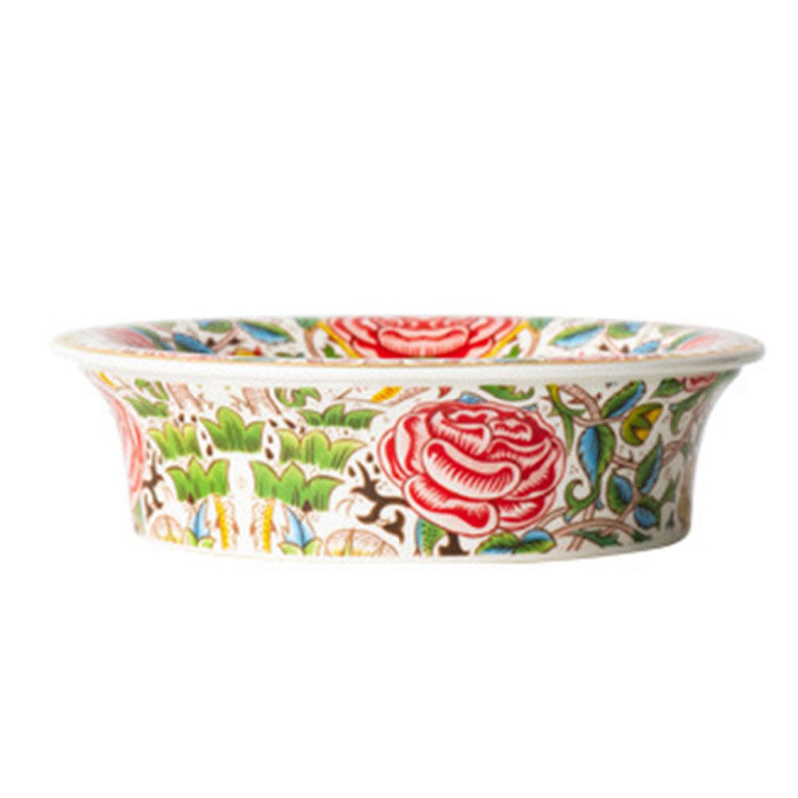 Ceramic Soap Dish With Handpainted Flower Soap Stand For Elegant Bathroom Decoration High Temperature Firing Soap Holder 1