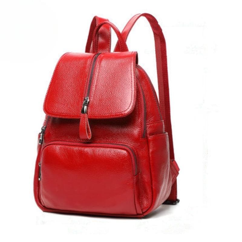 Women's Leather Bag Korean Style Fashionable and Versatile Women's Small Backpack Leather Bag Soft Leather Bag