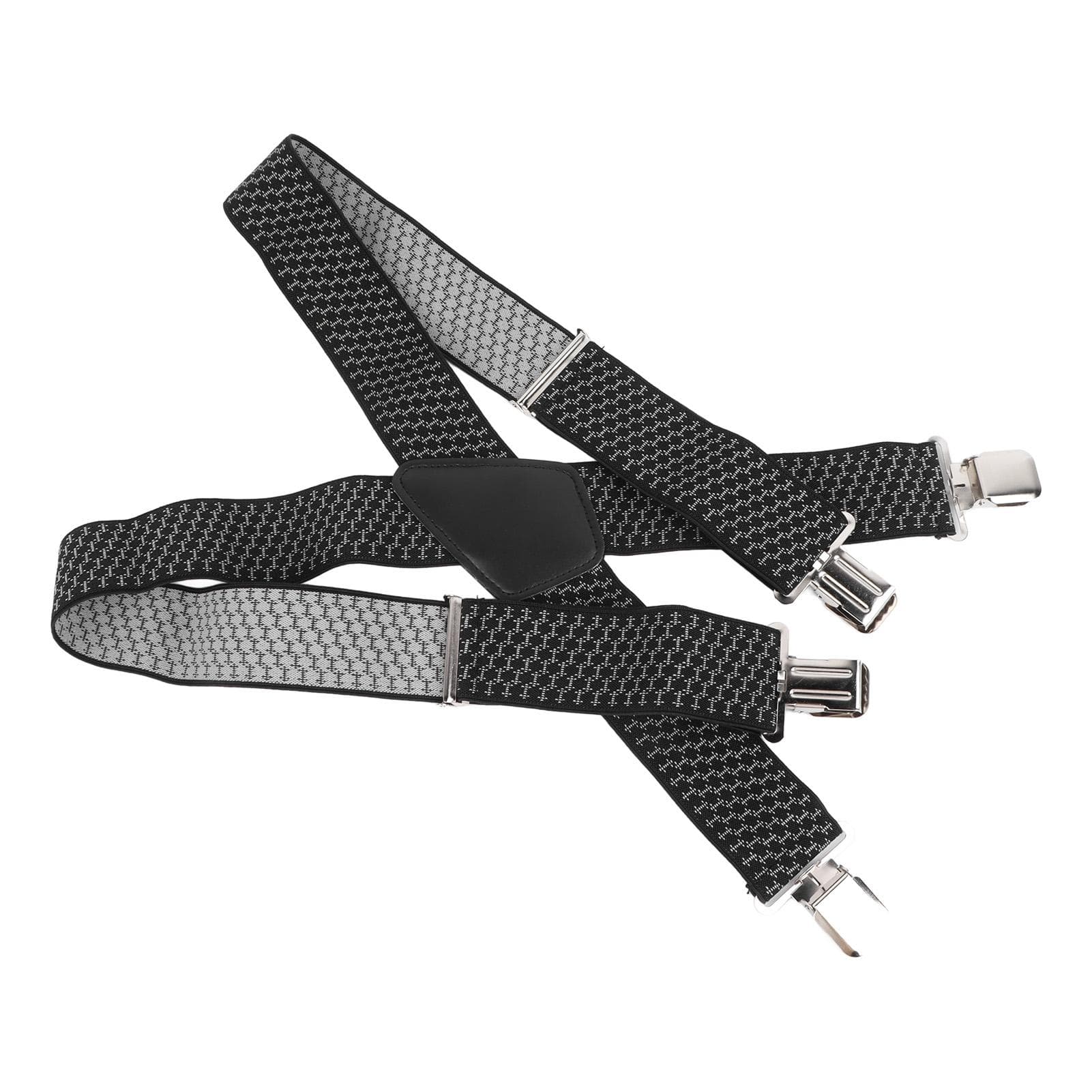 Men Suspenders Simple Style X Back 2in Wide Thickened Stretchable Men Dress Suspenders for Business